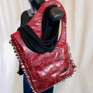 Moschino Red should/clutch handbag